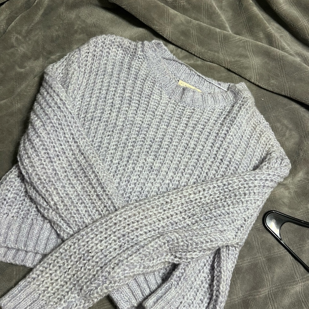 La Hearts Soft Gray Knit Sweater